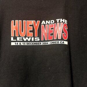 TWO (2) Huey Lewis and the News t Shirts 2004 Tour, Chino, California